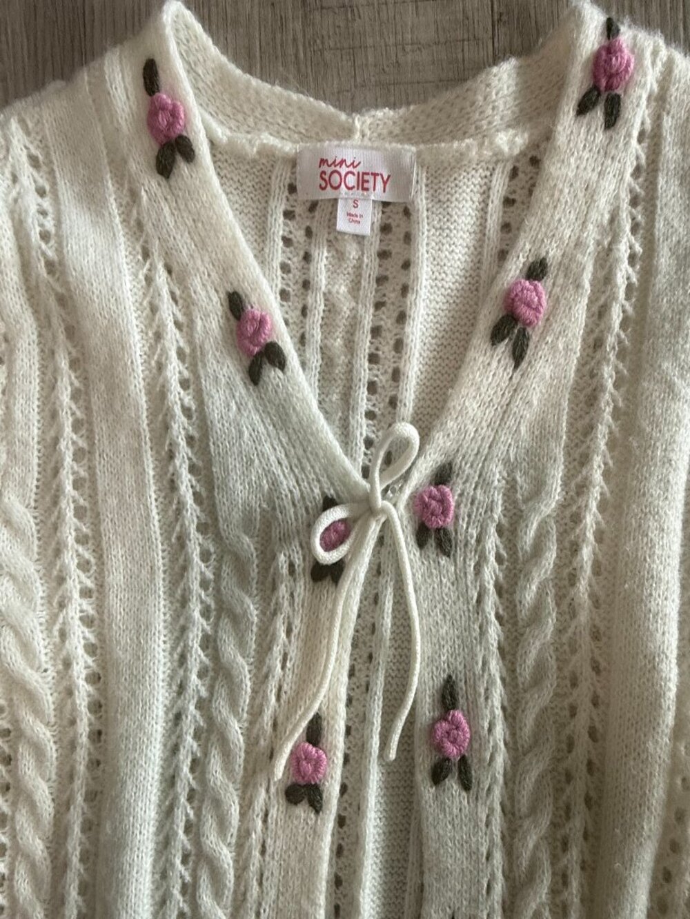 💕 Mini Society Girls Super Soft Sweater Cardigan – Size Small